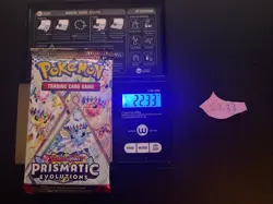 GOD PACKU 22.33g VERY HEAVY Prismatic Evolutions Pokemon Sealed Booster Pack New - Image 1