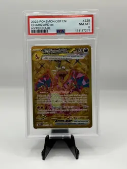 2023 POKEMON OBF EN-OBSIDIAN FLAMES HYPER RARE #228 CHARIZARD EX PSA 8 - Image 3
