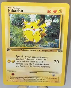 Pikachu 60/64 Jungle-1st Edition Regular Pokemon Card Near Mint - Image 1