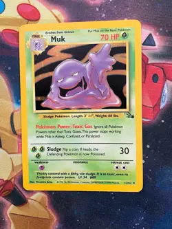 Muk (13/62) Fossil- Unlimited Edition Holo Rare - Pokemon TCG [LP] - Image 1
