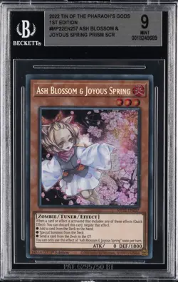 2022 YU-GI-OH! TIN OF THE PHARAOH'S ASH BLOSSOM & JOYOUS SPRING BGS 9 - Image 1