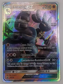Lucario GX ULTRA RARE Black Star Promo SM100 Pokemon TCG Card Holo Foil NM-LP - Image 1