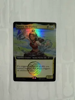 Katara The Fearless Magic The Gathering X Avatar SDCC 2025 Promo Card In Hand - Image 1