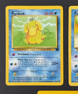 Psyduck Vintage WoTC Pokemon TCG 7-Card Regular LOT Misty’s / Sabrina’s Gym, Neo - Image 2