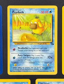 Psyduck Vintage WoTC Pokemon TCG 7-Card Regular LOT Misty’s / Sabrina’s Gym, Neo - Image 4