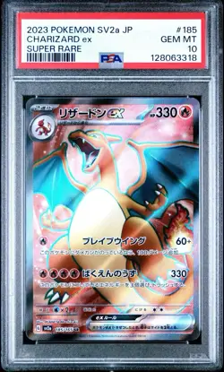PSA 10 Charizard ex SR Super Rare 185/165 Japanese sv2a Pokemon Card Game 151 - Image 1