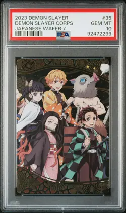 2023 Demon Slayer: Japanese Wafer Cards 7 #35 Demon Slayer Corps PSA 10 - Image 1