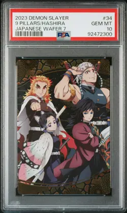 2023 Demon Slayer: Japanese Wafer Cards 7 #34 9 Pillars/Hashira PSA 10 - Image 1