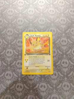 Dark Raichu Rare Holo Pokemon card 1st edition Team Rocket set 83/82 - Image 1