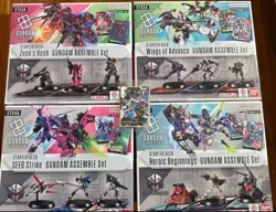 Gundam Starter Deck Assemble Set: ST01A,02A,03A,04A + Promo Card & Tote Bag - Image 1