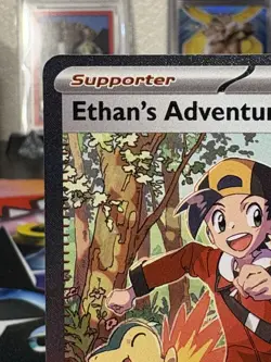 Pokemon Destined Rivals - Ethan's Adventure Full Art Trainer Card - 236/182 Sir - Image 2