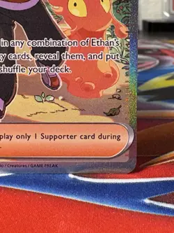 Pokemon Destined Rivals - Ethan's Adventure Full Art Trainer Card - 236/182 Sir - Image 4