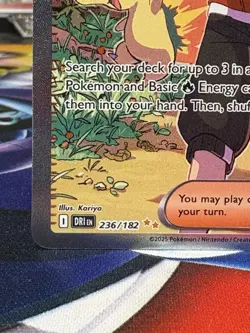Pokemon Destined Rivals - Ethan's Adventure Full Art Trainer Card - 236/182 Sir - Image 5