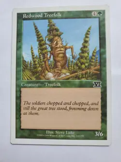 MTG Magic The Gathering Card Redwood Treefolk Creature Treefolk Green VI 6th - Image 1