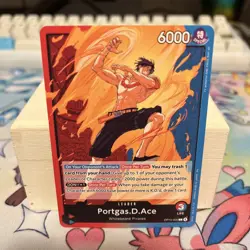 Portgas D. Ace OP13-002 (L) Carrying on His Will ENGLISH One Piece Card - Image 1