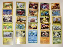 pokemon card bundle Never Played NM 25 Cards P13 Plus free energy & trainer card - Image 1