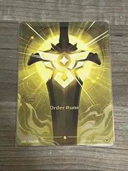 Alt Art Riftbound Order Rune Card Origins 214a/298 English League Of Legends - Image 1