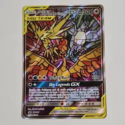 Pokemon TCG Moltres Zapdos Articuno GX SM210 Hidden Fate Promo Card - Image 1