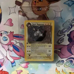 Pokemon Dark Magneton TCG Holo Rare Card 11/82 Unlimited 1st Edition NM Swirl - Image 1
