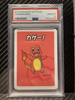 PSA 10 CHARMANDER Old Maid Babanuki Japanese Pokemon Center Exclusive Card 2019 - Image 1