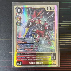 BT21-023 Globemon : Super Rare Digimon Card : BT21: Booster World Convergence - Image 1