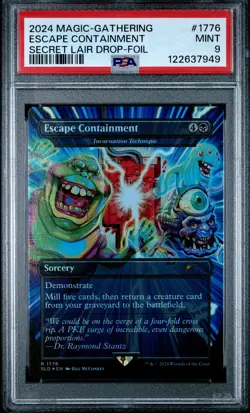 2024 MTG SECRET LAIR DROP FOIL #1776 ESCAPE CONTAINMENT PSA 9 - Image 1
