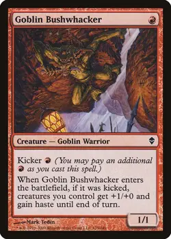 Goblin Bushwhacker 1x MtG Zendikar PLAYED - Image 1