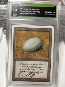 1994 Dingus egg MTG graded signed by Dan Frazier revised edition - Image 1
