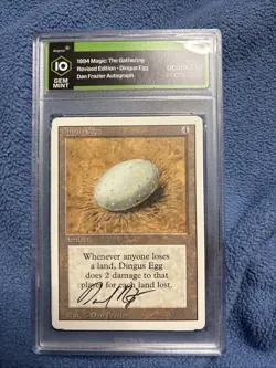 1994 Dingus egg MTG graded signed by Dan Frazier revised edition - Image 2