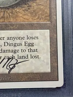 1994 Dingus egg MTG graded signed by Dan Frazier revised edition - Image 4