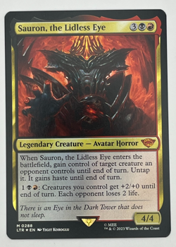 MTG Sauron, the Lidless Eye Foil LTR #288 Lord of the Rings Magic LOTR - Image 1