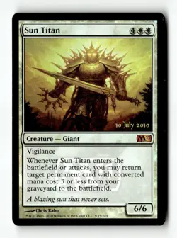 MTG Foil Sun Titan - Prerelease Promos Heavily Played English - Image 1