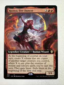 Rionya, Fire Dancer (Extended Art) Regular #382 NM/MINT Commander 2021 MTG - Image 1