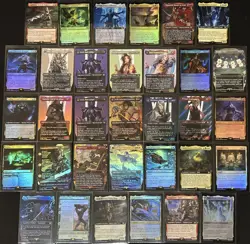 Final Fantasy MTG Foil Extended Art Borderless -33 Card Lot- Gogo Cecil Aerith - Image 1