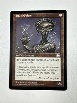 Steel Golem - VLP #118 Uncommon Weatherlight Magic the Gathering MTG - Image 1