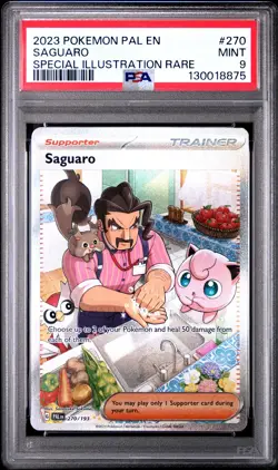 2023 POKEMON PAL EN-PALDEA EVOLVED SPECIAL ILLUSTRATION RARE #270 SAGUARO PSA 9 - Image 1