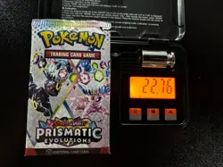 Pokemon Prismatic Evolutions Booster Pack Sealed 22.76g 3.71mm - Image 1