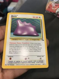 Pokemon TCG Ditto 3/62 Fossil Unlimited Holo Rare, LP/MP Condition - Image 2