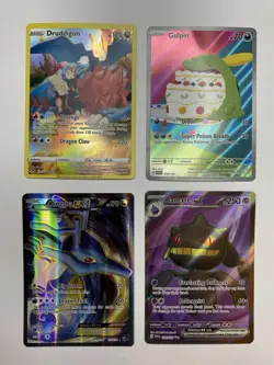 Kingdra EX 122 Fates Collide, Gulpin 154 Full Art, Druddigon TG09 Pokemon - Image 1