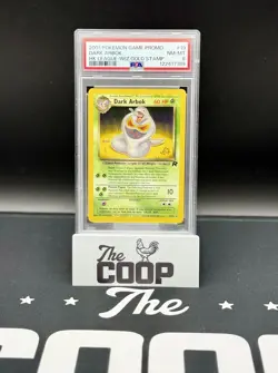 2001 Pokemon Game Promo Dark Arbok 19 W Gold Stamp PSA 8 new slab - Image 1