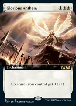 Glorious Anthem (Extended Art) - Near Mint MTG Magic 2021 Core Set - Image 1