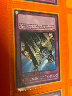 Solemn Judgment Secret Rare LCJW-EN182 1st Edition NM Near Mint Yu-Gi-Oh Yugioh - Image 1