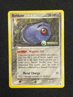 Pokemon Card BELDUM Rare Gold Stamp WINNER Black Star Promo 022 - Image 1