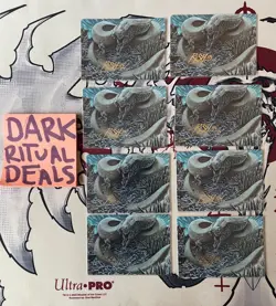 (8x) Koma Cosmos Serpent Art Series Cards - Gold Stamped Signature MTG Token - Image 1