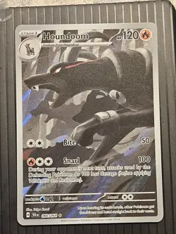 Pokemon TCG Houndoom Full Art Holo Card 066/064 Shrouded Fable Illustration Rare - Image 1