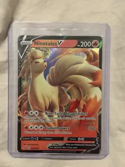 Ninetales V 026/192 Sword & Shield Rebel Clash Ultra Rare Holo Pokemon Card - Image 1