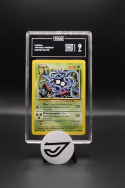 1999 Pokemon Base Set Tangela #66 Tag 9 Graded Card Near Mint - Image 1