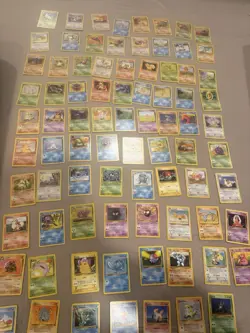 Pokemon Card Bulk Lot 82 UNIQUE Cards, Vintage WOTC LP/MP/NM Fossil Jungle Base - Image 3