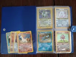 Vintage Pokemon Binder 84 Card Lot WOTC Gym Base Fossil Jungle Base 2 1999-2002 - Image 1