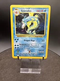 Gyarados 6/102 Holo Rare Base Set Pokemon Card WOTC - Image 1